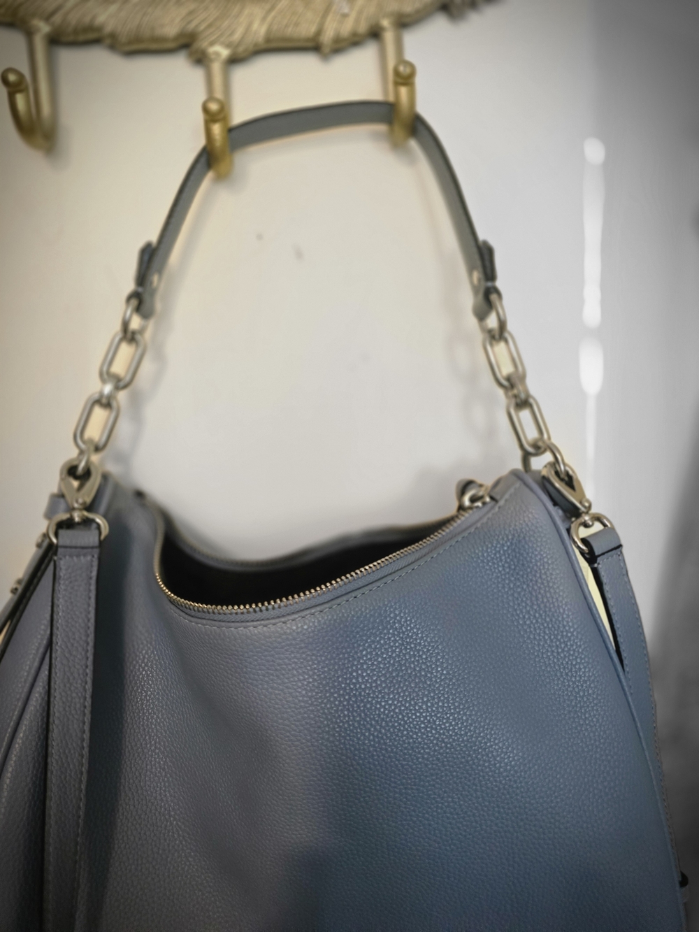 kate spade New York Pebbled Leather Shoulder Bag in Blue - Picture 2 of 4